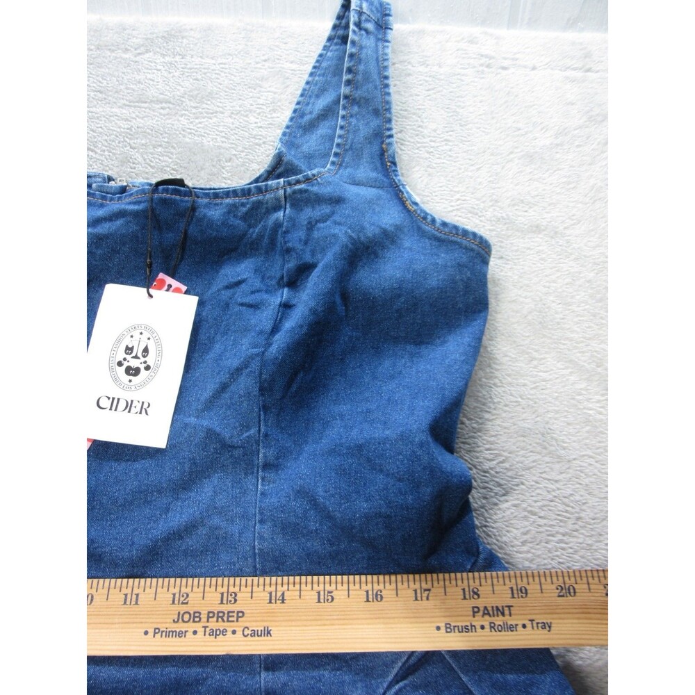 Cider Mini Dress Womens Size. 2XL Blue Denim Sleeveless w/ Back Zipper - Picture 3 of 12